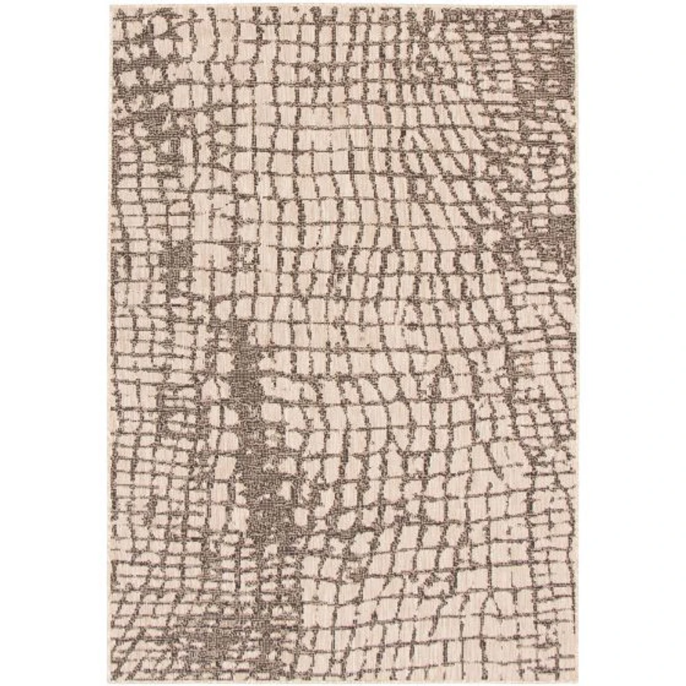 Rattan Look Safari Silver-Black Rug