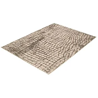 Tapis Rattan Safari Argent-noir