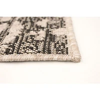 Rattan Look Safari Silver-Black Rug