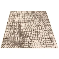 Tapis Rattan Safari Argent-noir