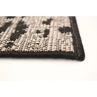 Rattan Look Safari Black-Silver Rug