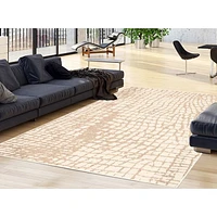 Tapis Rattan Safari Beige-Champagne