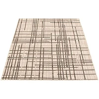 Rattan Look Burburry Silver-Black Rug