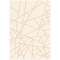 Rattan Look Abstract Champagne-Taupe Rug