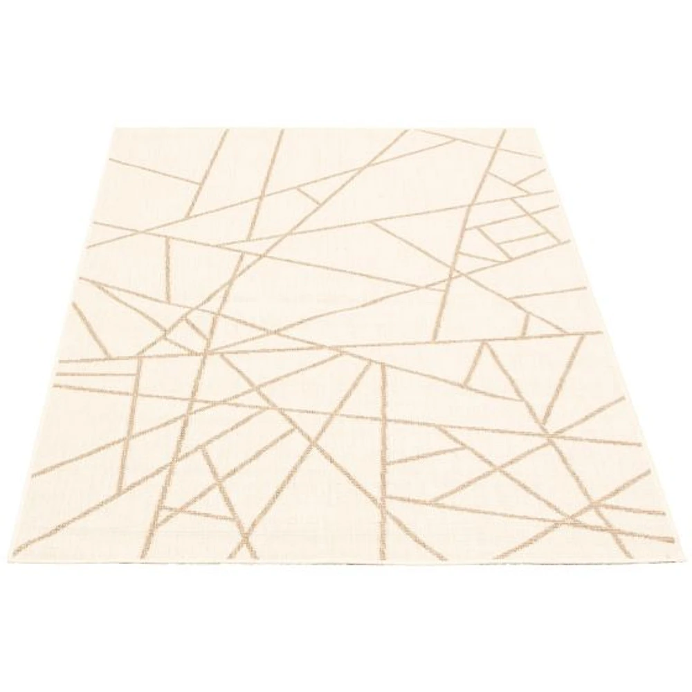 Rattan Look Abstract Champagne-Taupe Rug