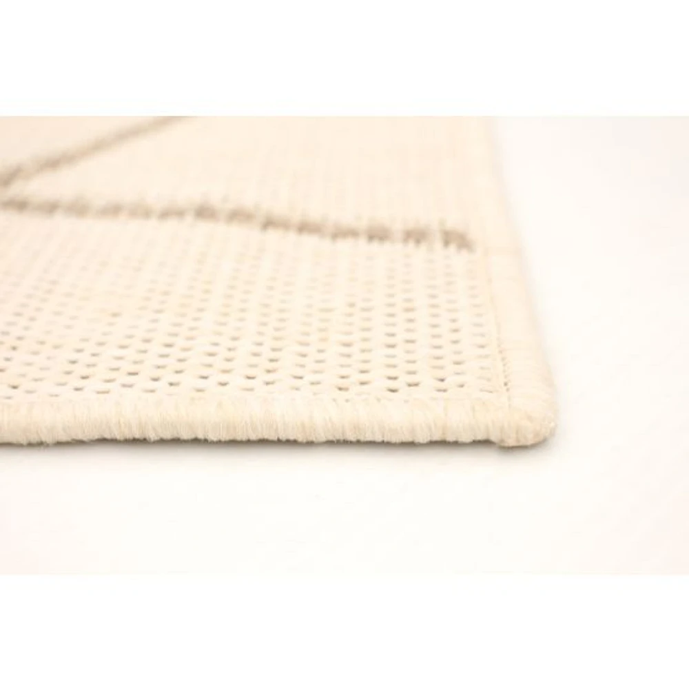 Rattan Look Abstract Champagne-Taupe Rug