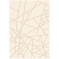 Tapis Rattan Abstract Beige-Champagne