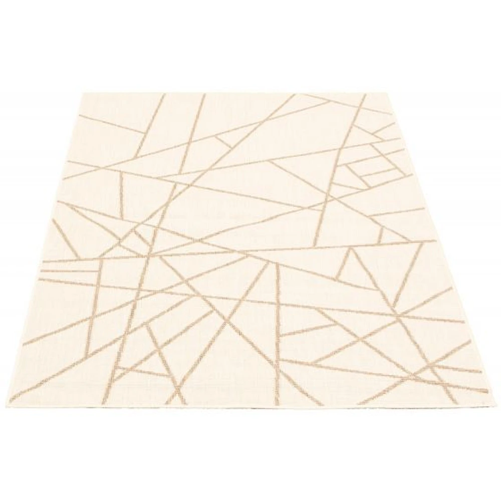 Rattan Look Abstract Champagne-Taupe Rug