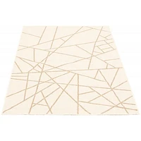 Tapis Rattan Abstract Beige-Champagne