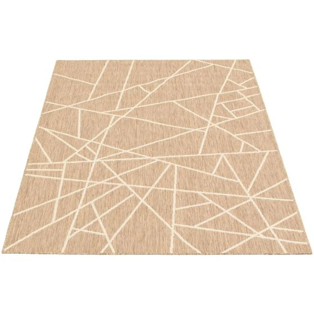 Tapis Rattan Abstract Beige-Champagne