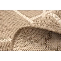 Tapis Rattan Abstract Beige-Champagne
