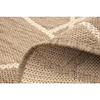 Tapis Rattan Abstract Beige-Champagne