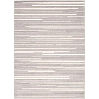 Tapis Linear Argent-crème