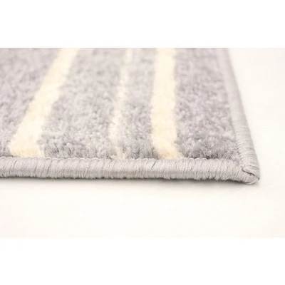 Linear Silver-Cream Rug