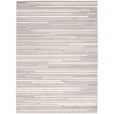 Tapis Linear Argent-crème