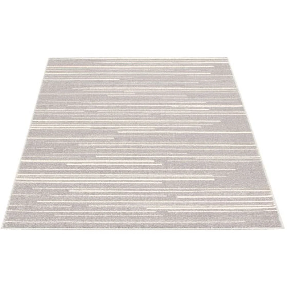 Tapis Linear Argent-crème