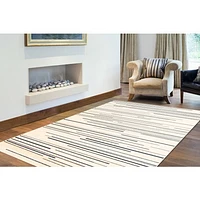 Tapis Linear crème-gris