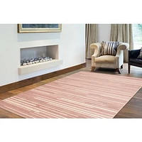 Linear Pink-Cream Rug