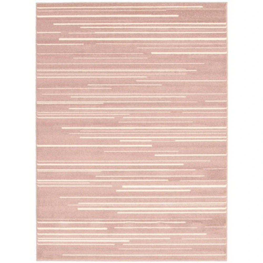 Linear Pink-Cream Rug