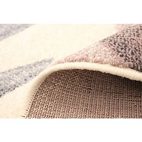 Feuilles Cream-Pink Rug