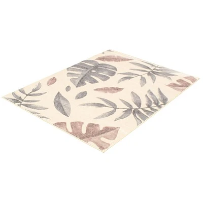 Feuilles Cream-Pink Rug