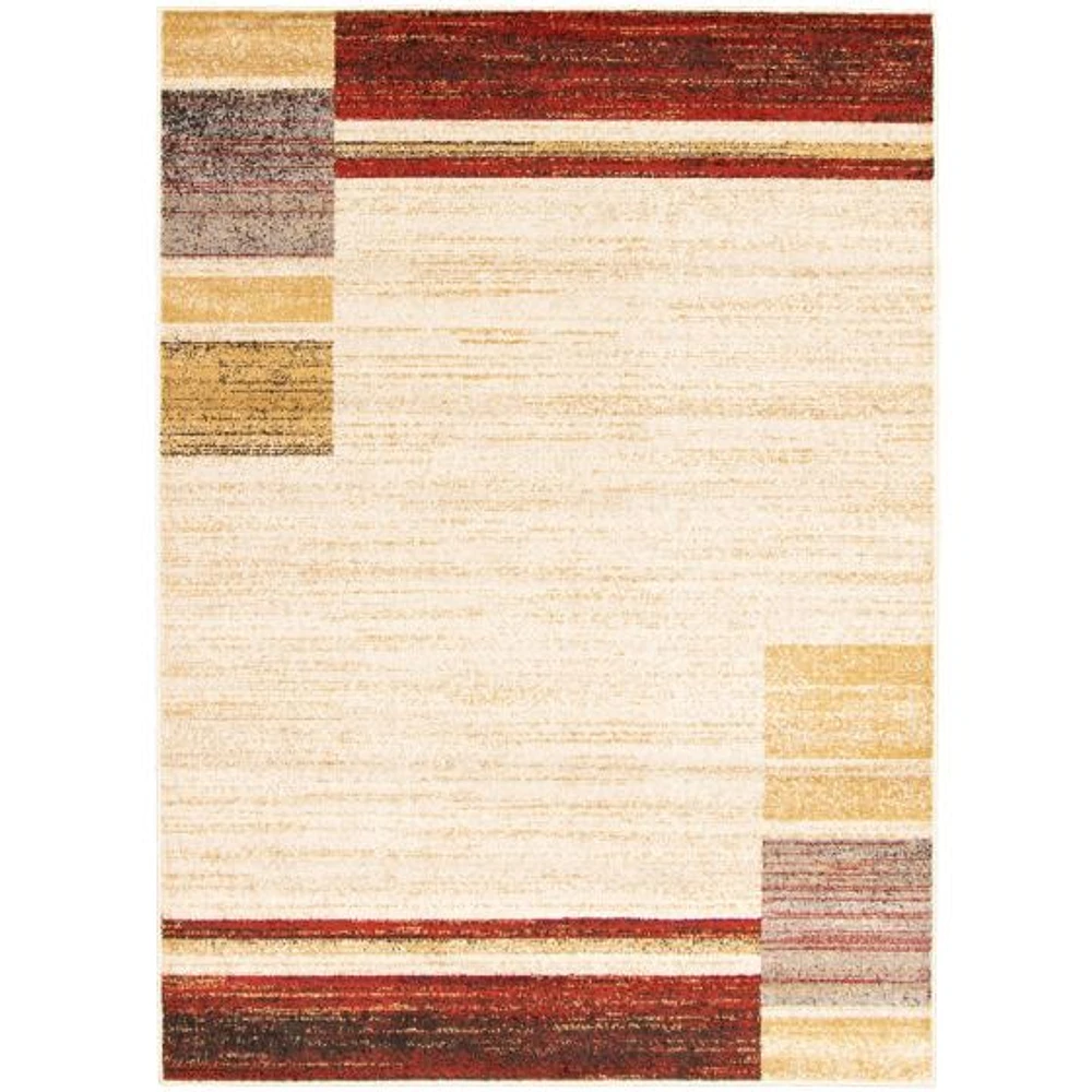 Tapis Modern Gabbeh ivoire/rouge