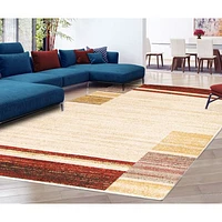 Tapis Modern Gabbeh ivoire/rouge