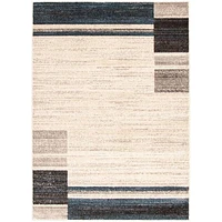 Modern Gabbeh Ivory/Blue Rug