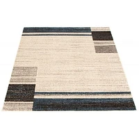 Tapis Modern Gabbeh ivoire/bleu