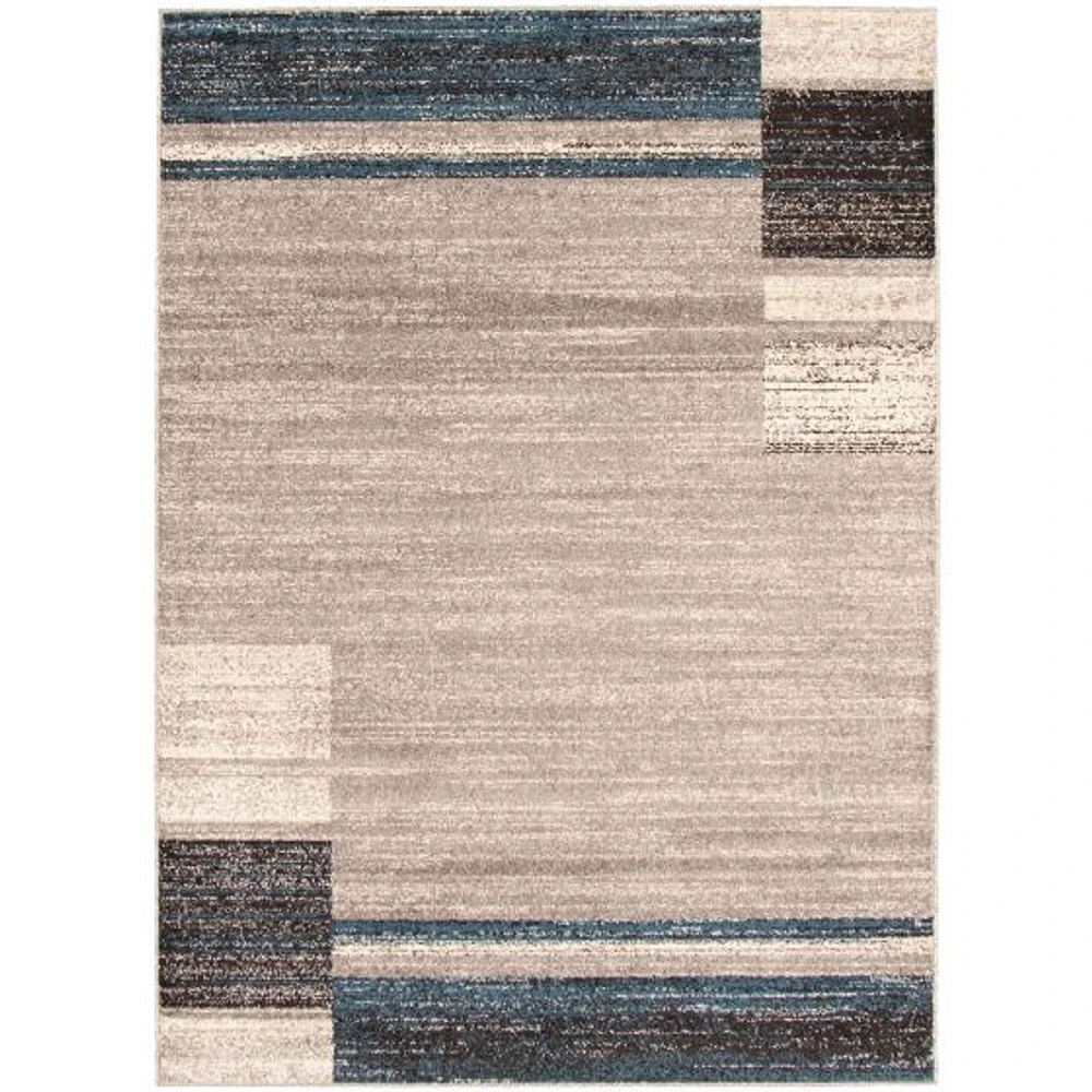 Tapis Modern Gabbeh gris/bleu