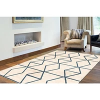 Jianna Ivory/Blue Rug