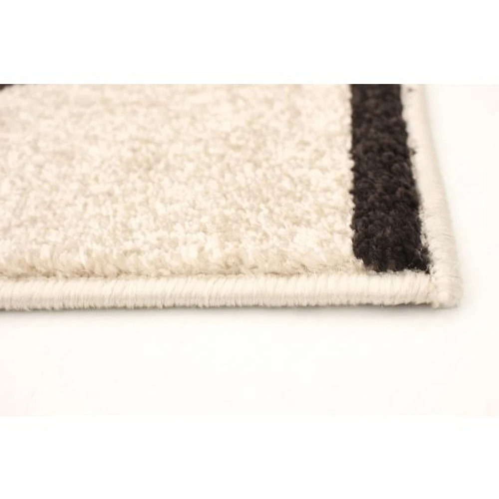 Tapis Jianna ivoire/Brun