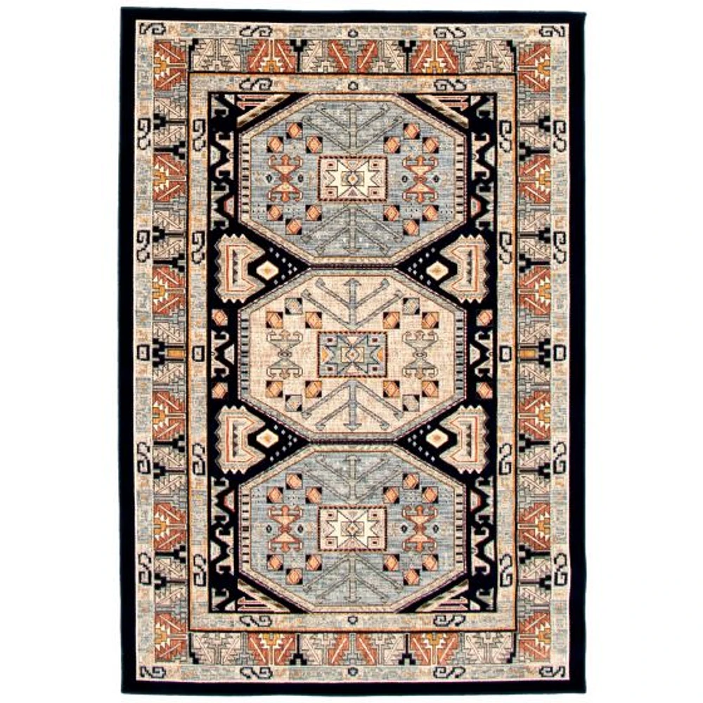 Shiraz Dark Navy, Light Blue Rug