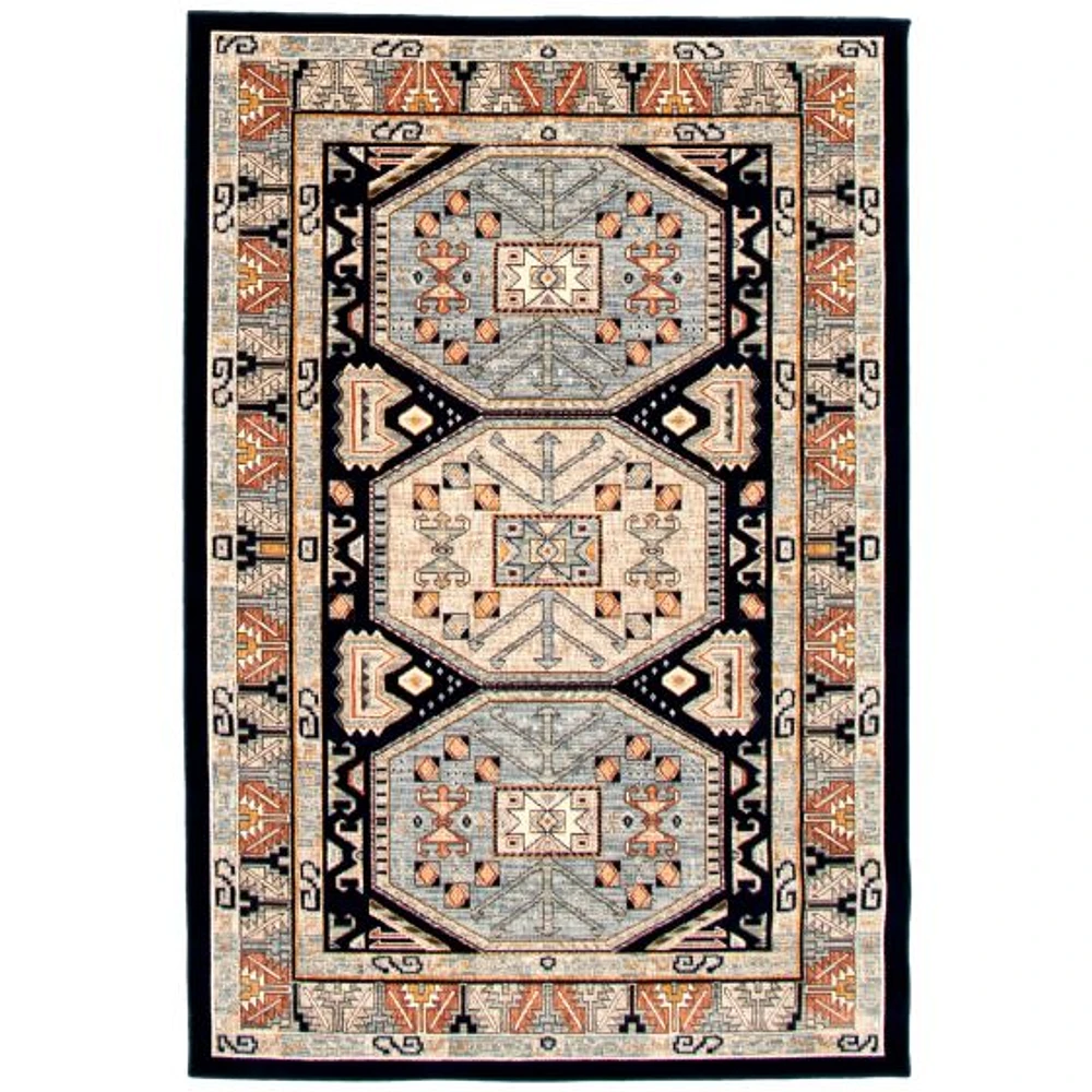 Tapis Shiraz bleu foncé, clair