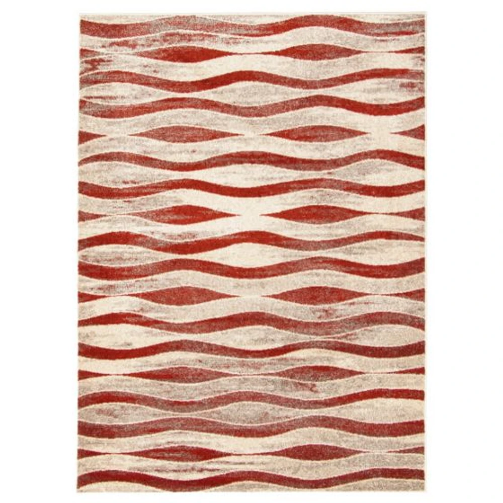 Mandalay Ivory/Red Rug