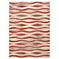 Tapis Mandalay ivoire/rouge