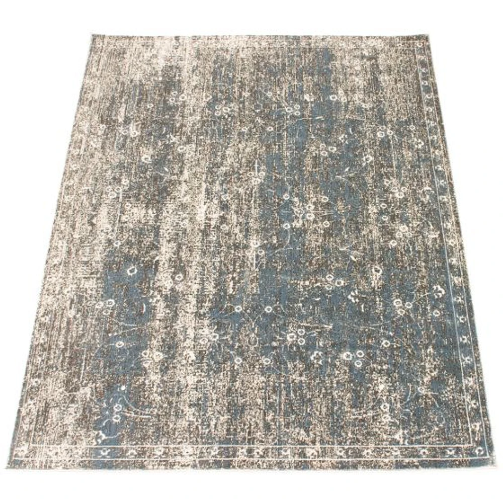 Tapis Luna bleu, gris