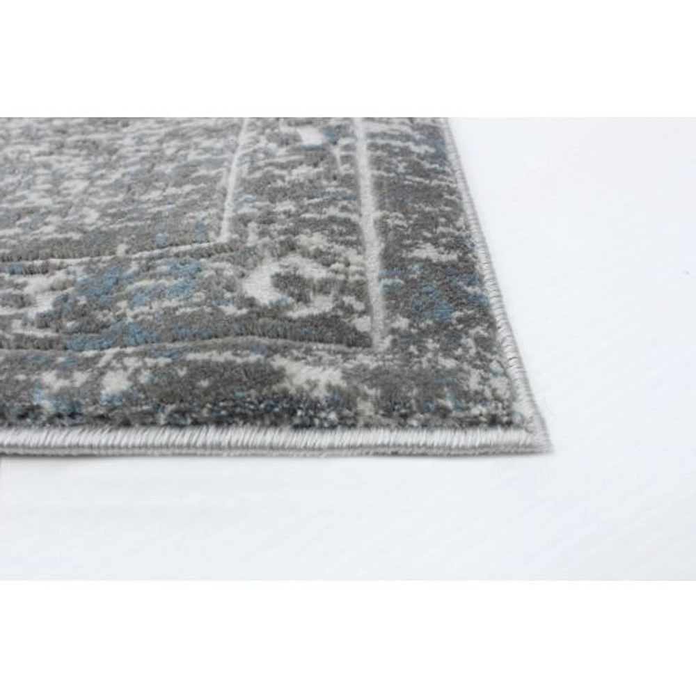 Tapis Luna bleu, gris