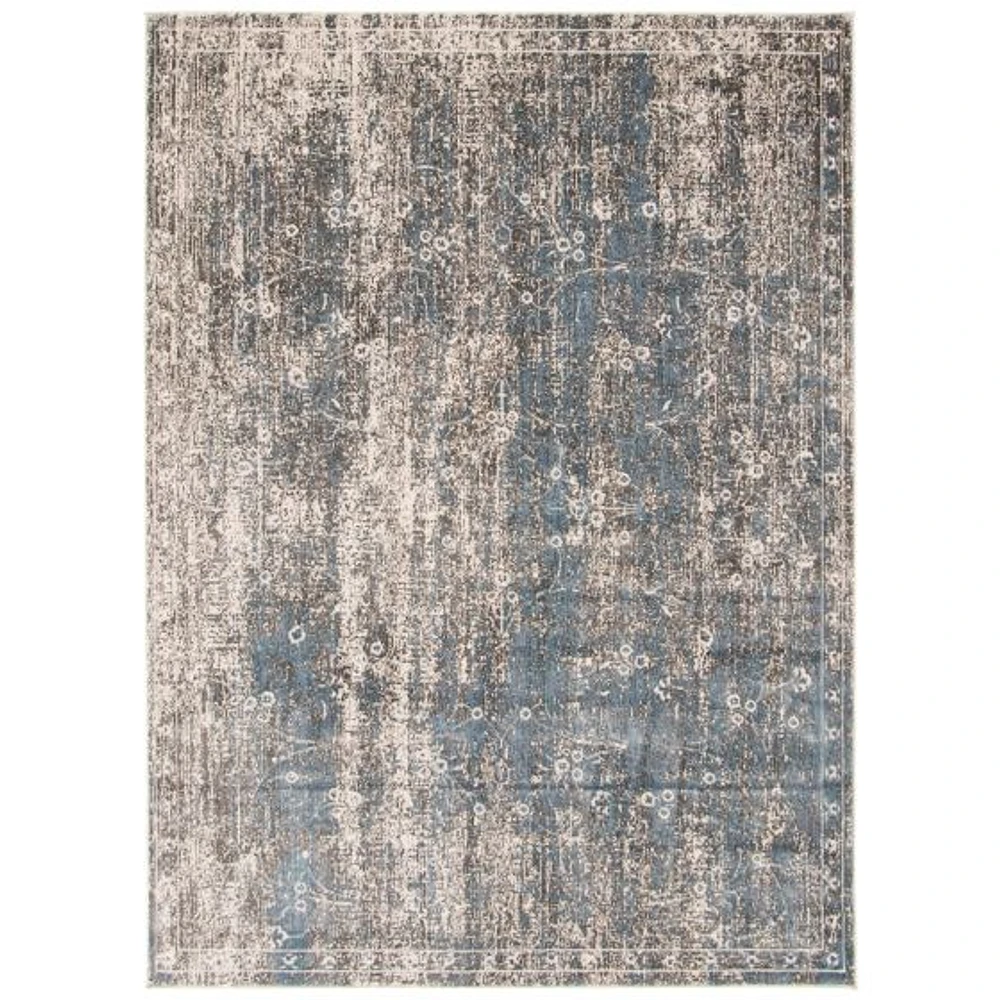 Tapis Luna bleu, gris