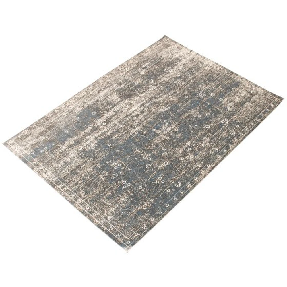 Tapis Luna bleu, gris