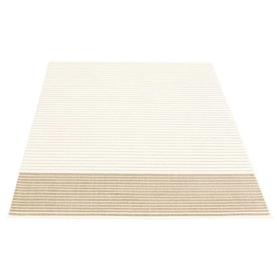 Modern Geometric White/Tan Rug