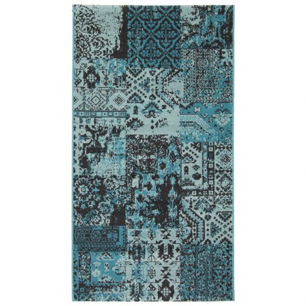 Patchwork Blue Rug