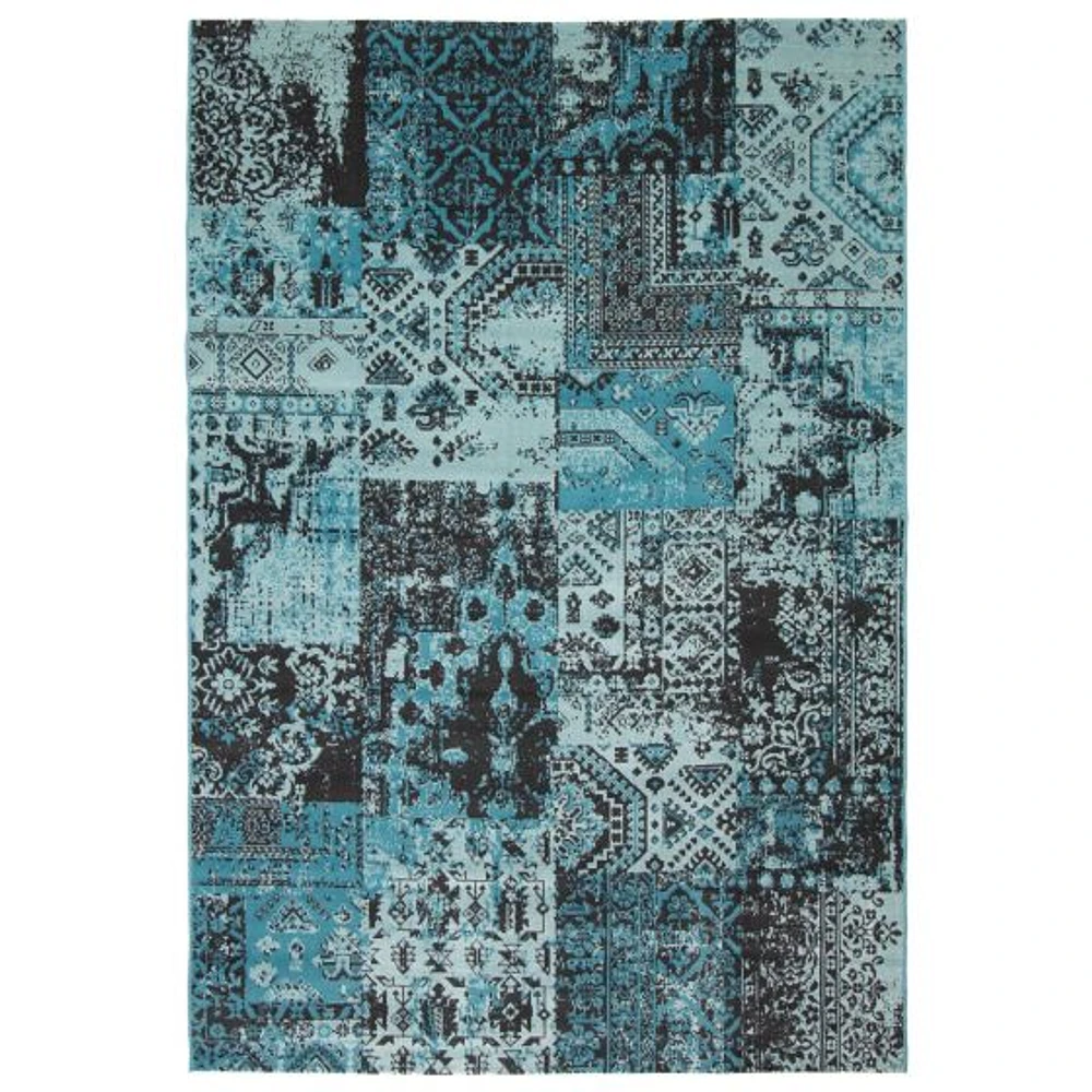 Patchwork Blue Rug