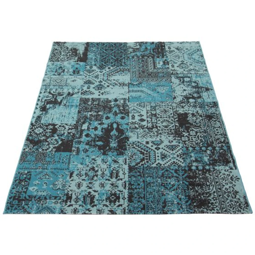 Patchwork Blue Rug