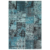 Patchwork Blue Rug