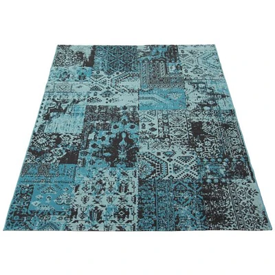 Tapis Patchwork bleu