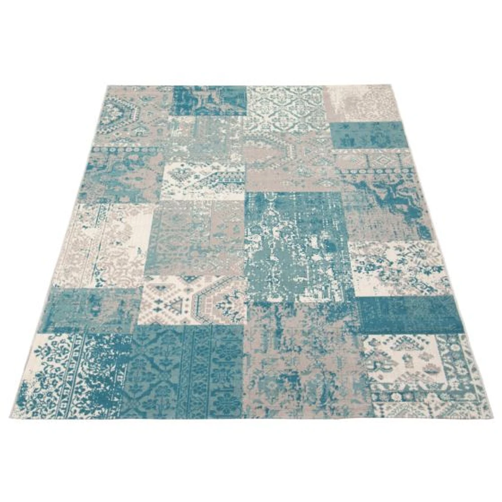 Tapis Patchwork vert