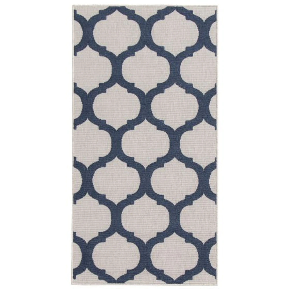 Corfu Indoor/Outdoor Grey, Navy Rug