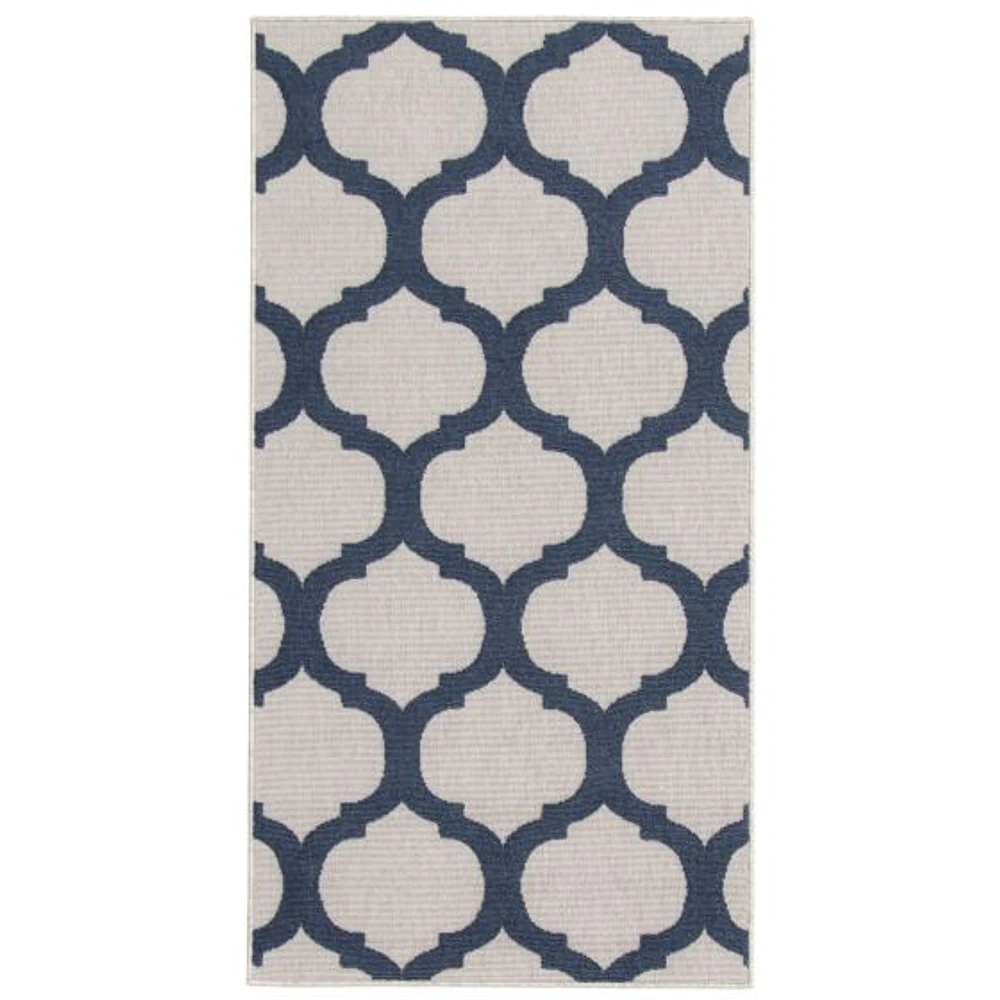 Corfu Indoor/Outdoor Grey, Navy Rug