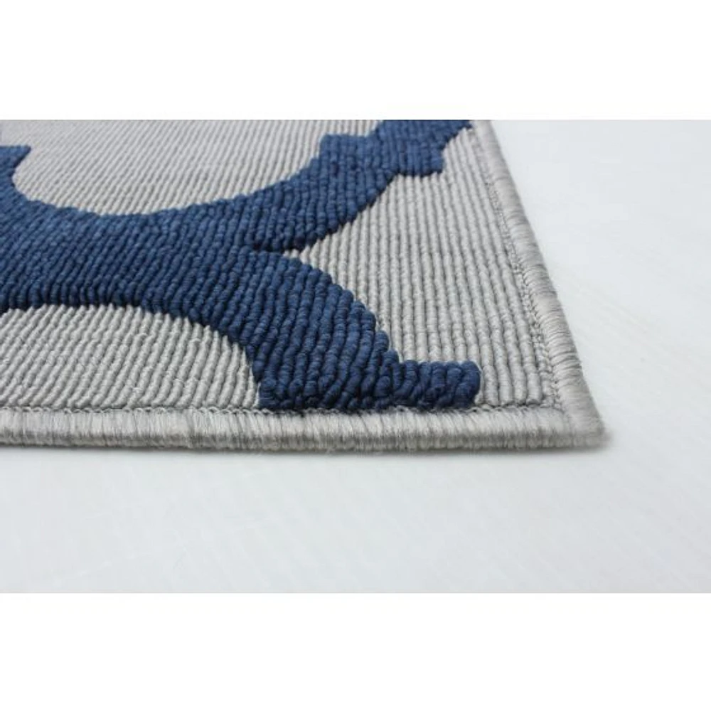 Corfu Indoor/Outdoor Grey, Navy Rug